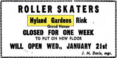 Bil-Mar Beach Hotel (Hyland Gardens Pavilion) - 1948 Roller Skating (newer photo)